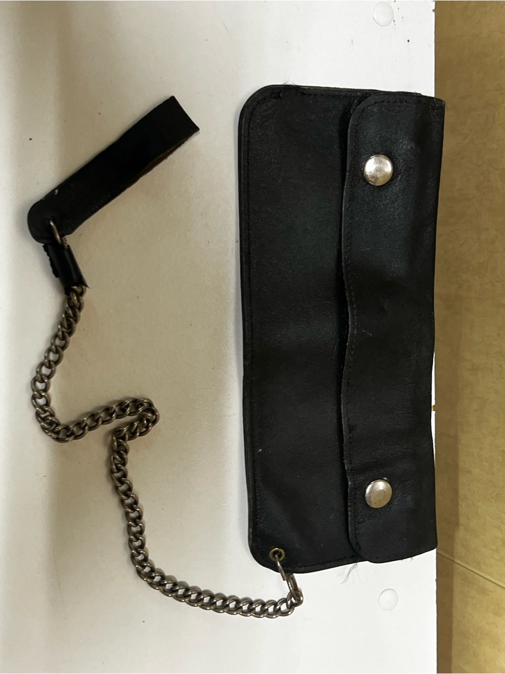 Vintage motorcycle wallet with chain